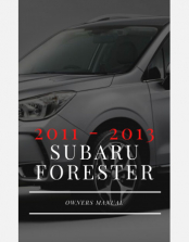 SUBARU FORESTER OWNERS MANUAL (2011-2013)